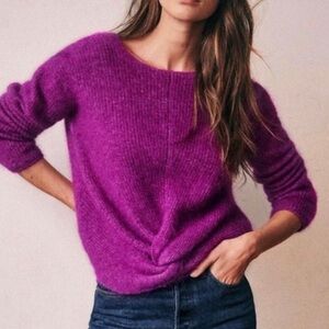 Sezane Purple Knit Sweater